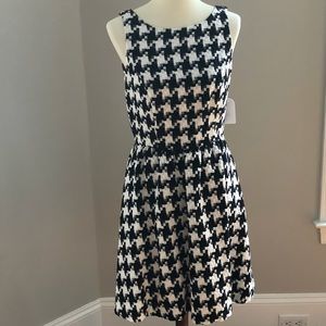 Jessica Simpson Fit & Flare Houndstooth Dress